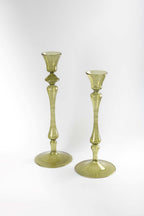 Set of 2 Glass Candle Holder