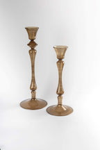 Set of 2 Glass Candle Holder