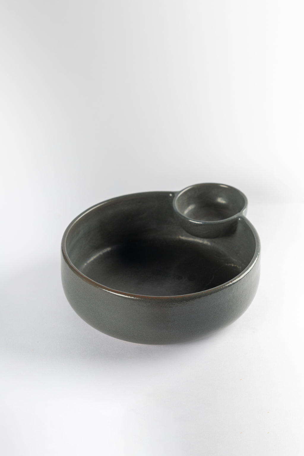 Pottery Bowl with Sauce Plate