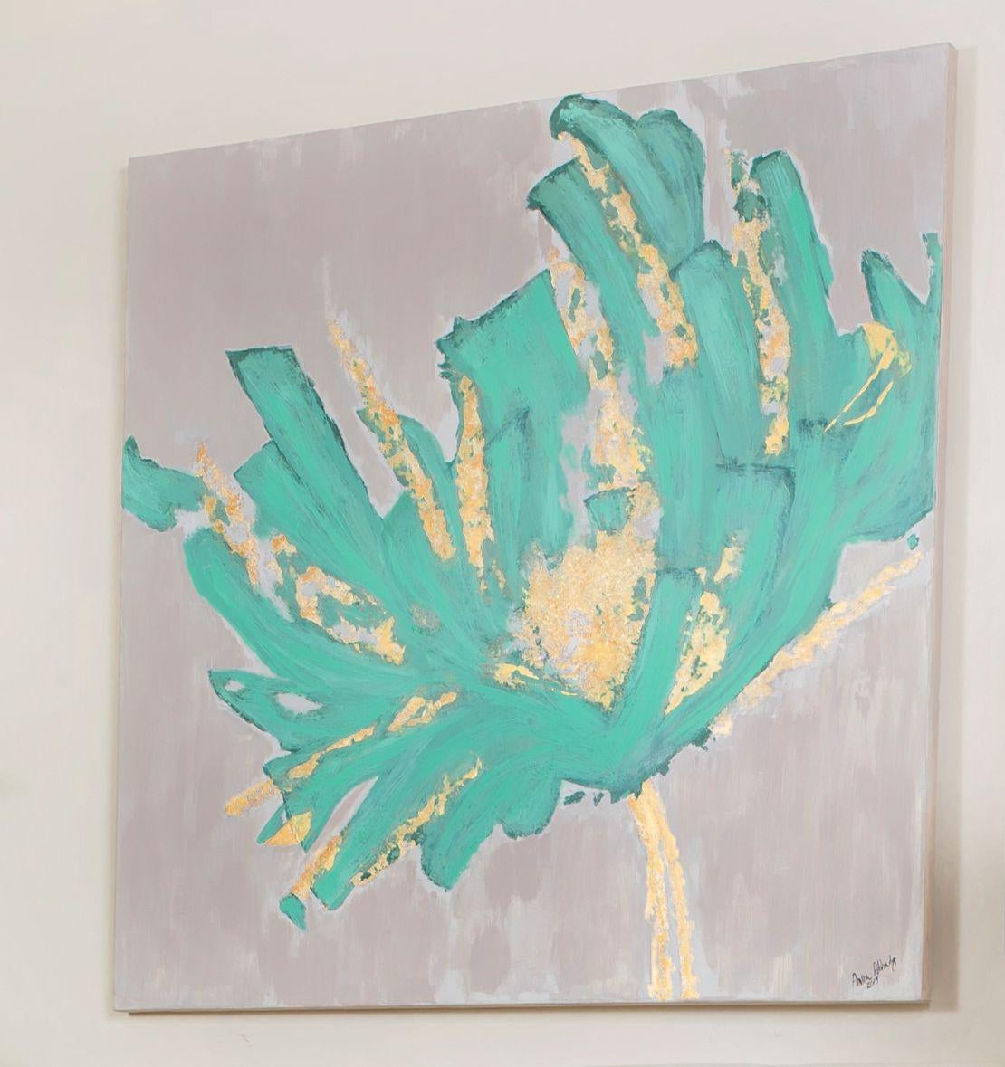 Green Flower Painting