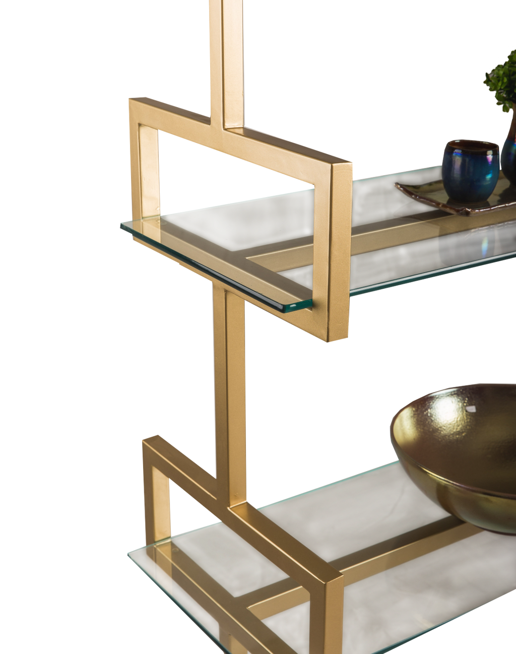 Gold Metal Shelves