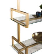 Gold Metal Shelves