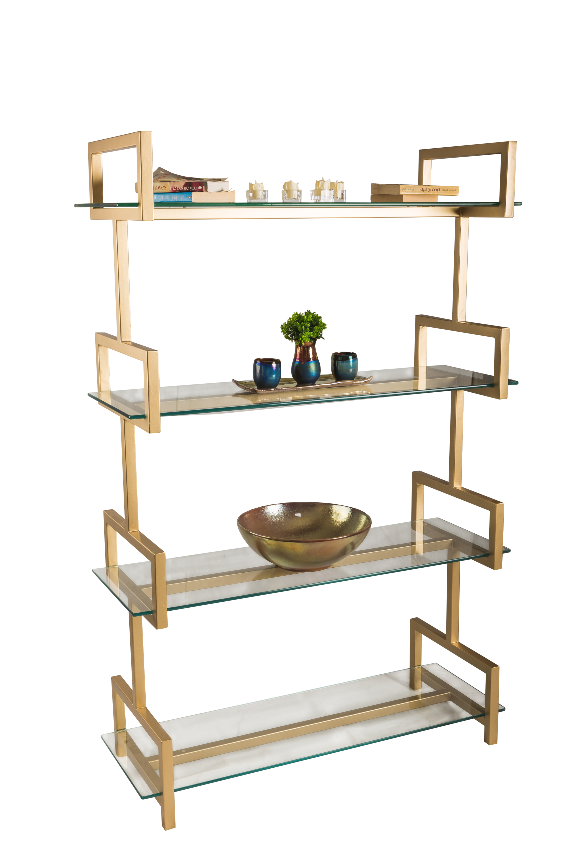 Gold Metal Shelves