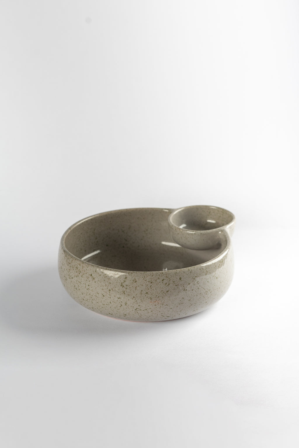 Pottery Bowl with Sauce Plate