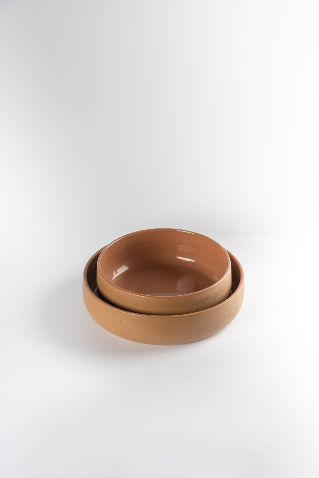 Decorated Pottery Plate Set of 2